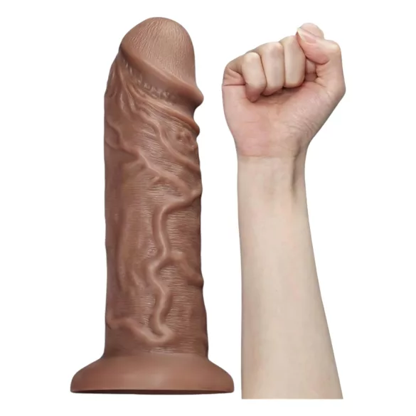 Lovetoy Chubby - realistinen dildo imukupilla - 25 cm - luonnollinen