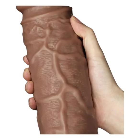 Lovetoy Chubby - realistinen dildo imukupilla - 25 cm - luonnollinen
