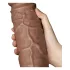 Lovetoy Chubby - realistinen dildo imukupilla - 25 cm - luonnollinen