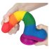 Lovetoy Prider - realistinen pallillinen dildo - 20cm - sateenkaari