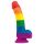 Prider-aidon - elämää muistuttava silikoni dildo - 19 cm (sateenkaari)