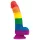 Lovetoy Prider - realistinen silikonidildo - 19 cm - sateenkaari