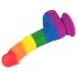 Prider-aidon - elämää muistuttava silikoni dildo - 19 cm (sateenkaari)