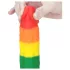 Lovetoy Prider - realistinen silikonidildo - 19 cm - sateenkaari