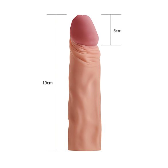 Lovetoy Pleasure X-tender - peniksenhylsy - 19 cm - läpikuultava