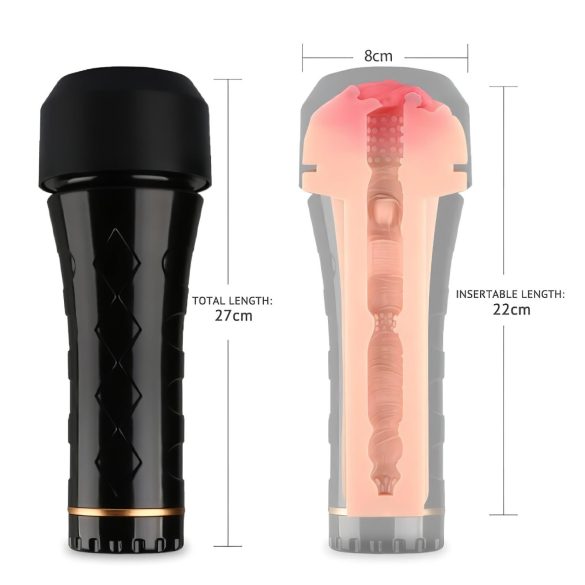 Tracy's Dog - masturbointikuppi - realistinen vagina - musta/nude