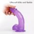 Tracy's Dog - dildo tapadukupilla ja kiveksillä - jelly lila 20 cm