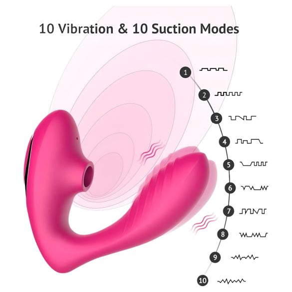 Tracy's Dog 2 - ilmaaallot 2in1 vibraattori (pinkki)