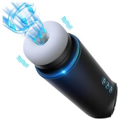   Leopard - masturbaattori ylös-alas liike, imevä, vibraatio - musta