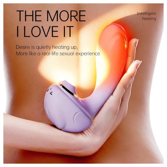 Leopard - klitoriskiihotin imutoiminto ja vibraatio - lila