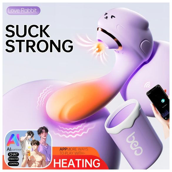 Leopard - klitoriskiihotin imutoiminto ja vibraatio - lila