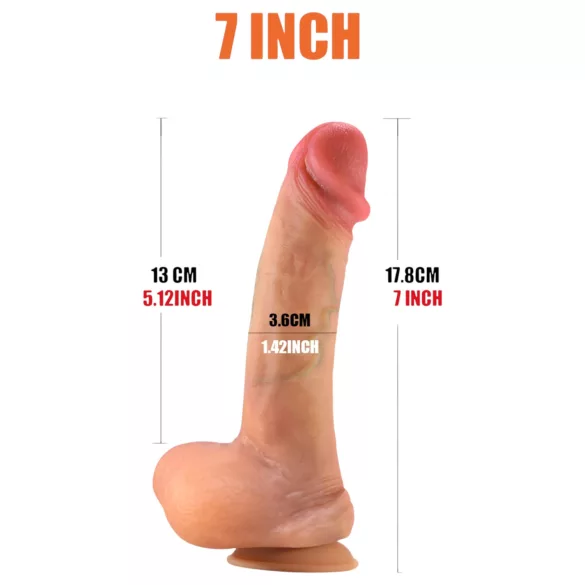 FeelSkin - realistinen dildo - ihovärinen 17,8 cm
