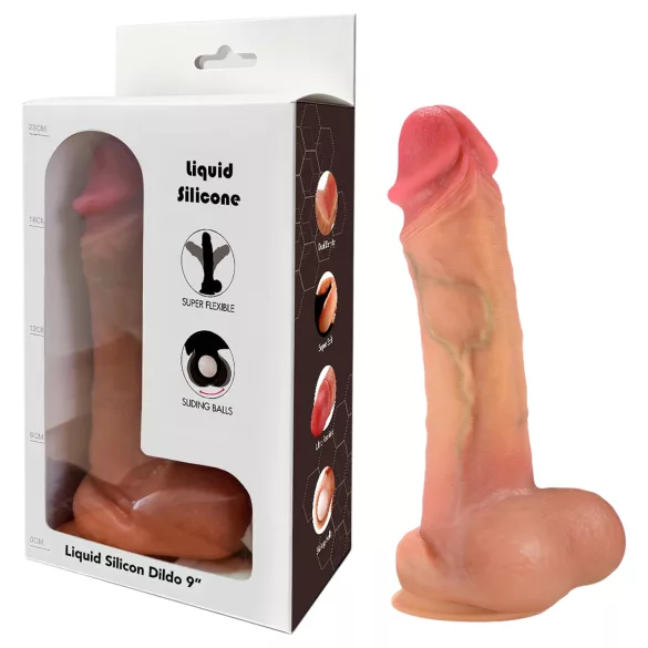 FeelSkin - erittäin realistinen dildo (luonnonväri, 21 cm)