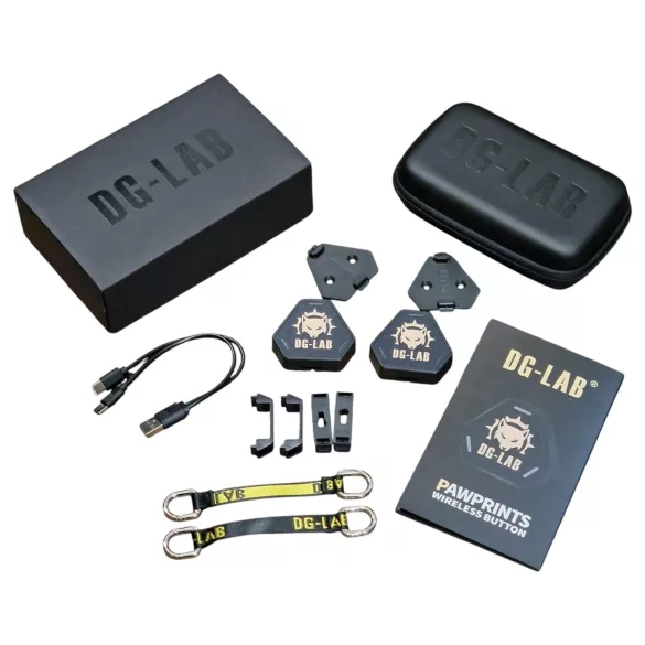 DG-LAB PawPrints - langaton anturipainike (musta) - 2 kpl
