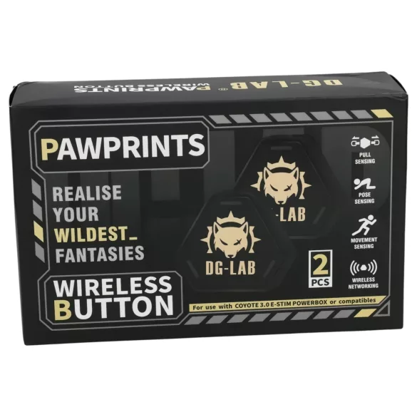 DG-LAB PawPrints - langaton anturipainike (musta) - 2 kpl