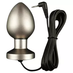   DG-LAB Matte Steel - kaksinapainen teräksinen elektro-anustappi (hopea)