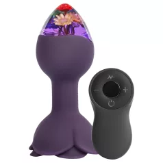   LOVISS Flower - kaukosäätimellä ohjattava anaalivibraattori (violetti)