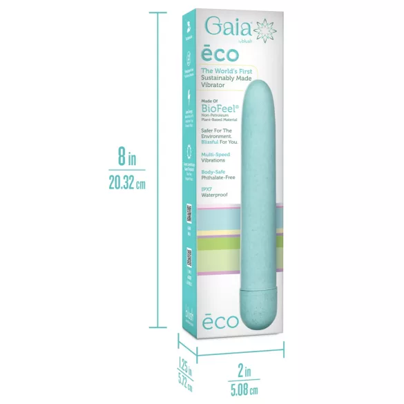 Gaia Eco L - ympäristöystävällinen sauvavibraattori (sininen) - suuri