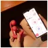 Honey Play Box Melody - Sovelluksella ohjattava helmikoristeinen 2-in-1-vibraattori (punainen)