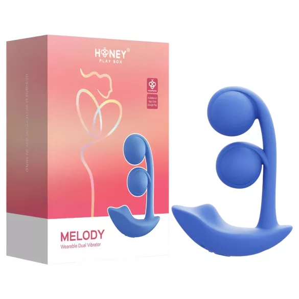 Honey Play Box Melody - älyvibraattori ja helmiä sisältävä 2in1 - sininen