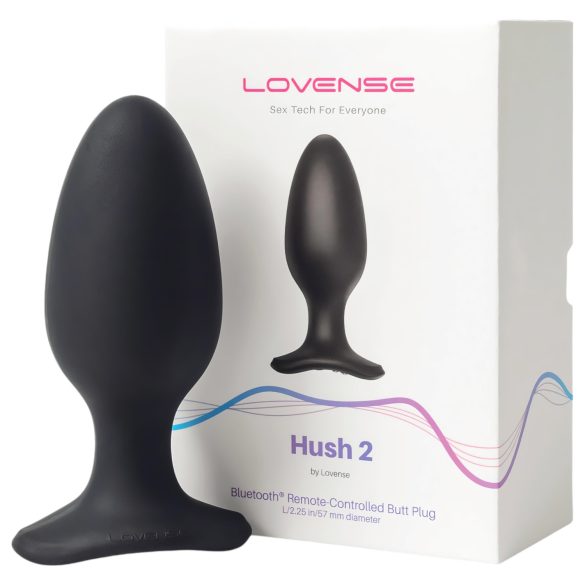 LOVENSE Hush 2 L - ladattava anaalivibraattori (57mm) - musta