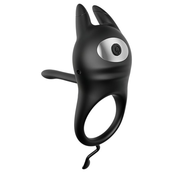 AlvUp - vibraatiopenisrengas klitoriskiihottimella - musta