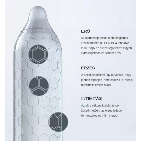 LELO Hex Original - kondomi - ohut lateksi - 36 kpl
