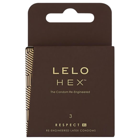 LELO Hex Respect XL - ylellinen kondomi (3 kpl)