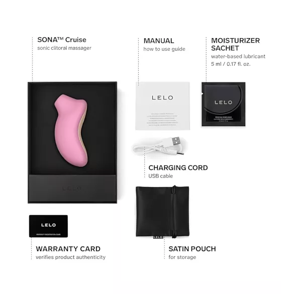 LELO Sona Cruise - klitoriskiihotin - ääniaallot - pinkki