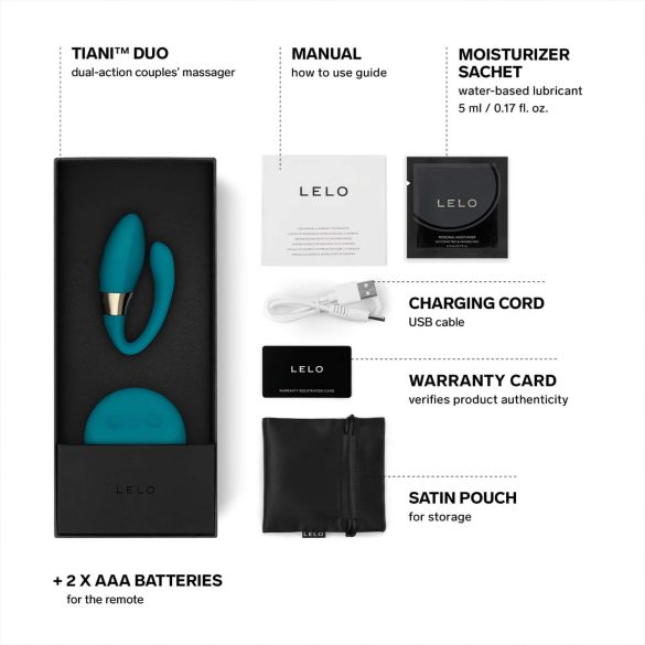 LELO Tiani Duo - parivibraattori - silikoni - sininen