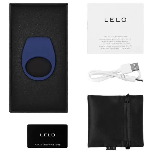LELO Tor 3 - vibraatiopenisrengas - ladattava, älykäs - sininen