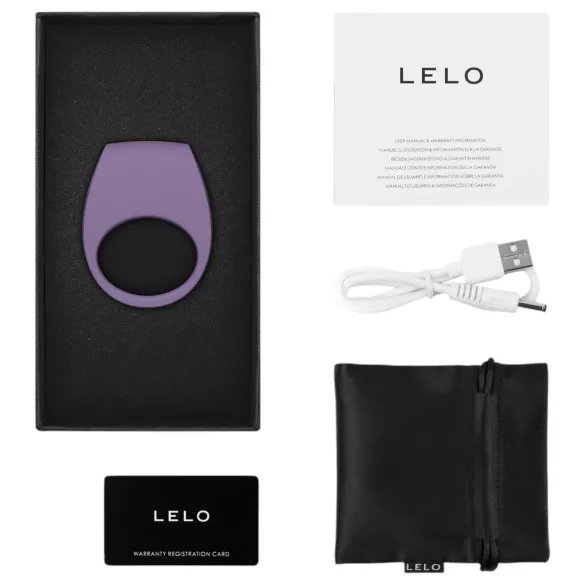 LELO Tor 3 - Sovelluksella ohjattava värisevä penisrengas miehille (liila)