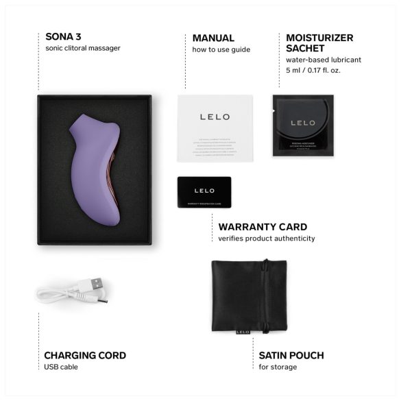 LELO Sona 3 - klitoriskiihotin - ääniaallot - laventeli