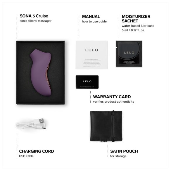 LELO Sona 3 Cruise - klitoriskiihotin - ääniaalto - violetti