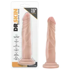 Dr. Skin - realistinen imukuppidildo - iho - 19 cm