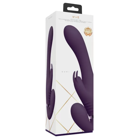 Vive Suki - strap-on vibraattori ilman valjaita - violetti