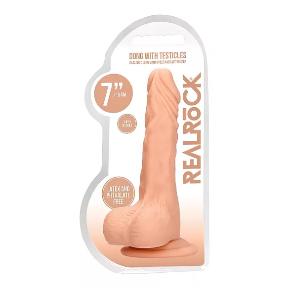 RealRock - dildon kivipalli - realistinen - iho - 17 cm