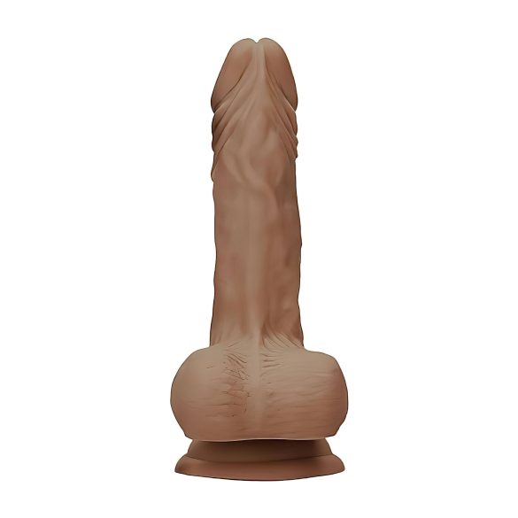 RealRock - Dildo kiveysten kanssa - realistinen, 17 cm - tumma natur