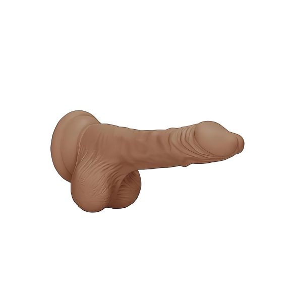 RealRock - Dildo kiveysten kanssa - realistinen, 17 cm - tumma natur