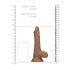 RealRock - Dildo kiveysten kanssa - realistinen, 17 cm - tumma natur