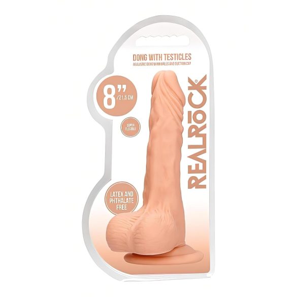 RealRock - dildo kiveysten kanssa - realistinen 20cm - nude