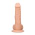 RealRock Dong 8 - Aidon tuntuinen dildo kiveksillä (20 cm) - luonnollinen