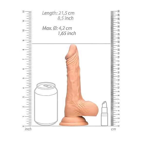 RealRock - dildo kiveysten kanssa - realistinen 20cm - nude