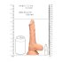 RealRock Dong 8 - Aidon tuntuinen dildo kiveksillä (20 cm) - luonnollinen