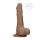 RealRock Dong 8 - aidon tuntuinen, kiveksellinen dildo (20cm) - tumma luonnonsävy