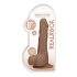 RealRock Dong 8 - aidon tuntuinen, kiveksellinen dildo (20cm) - tumma luonnonsävy