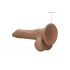 RealRock Dong 8 - aidon tuntuinen, kiveksellinen dildo (20cm) - tumma luonnonsävy