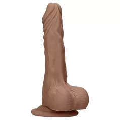 RealRock - dildo kivellä - realistinen, 25cm - tumma/nature