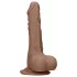 RealRock - dildo kivellä - realistinen, 25cm - tumma/nature