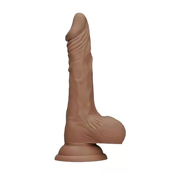RealRock - dildo kivellä - realistinen, 25cm - tumma/nature